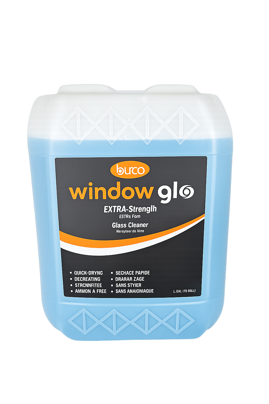 BURCO WINDOW GLO CARB LOW VOC  BLUE - 5 GAL TOTE W SPIGOT